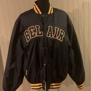 Holloway Black and Gold Bel Air Bomber Jacket